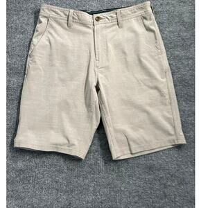 Vissla Surf Apparel Hybrid Shorts Light Khaki Biege Eco-Friendly Cotton Size 32